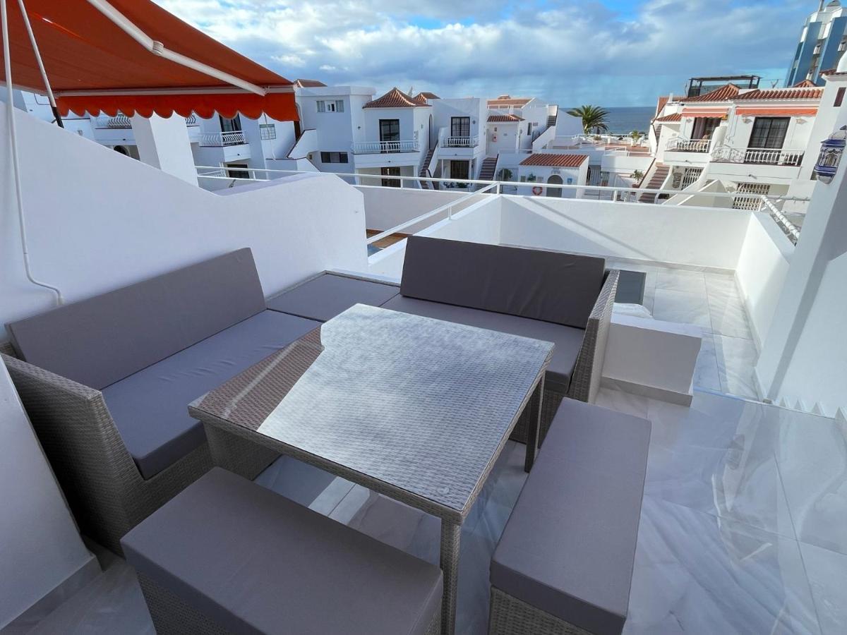 Apartament Luxury Diamond - Ocean View, Big Terraces, Air Con, Wifi Los Cristianos  Zewnętrze zdjęcie