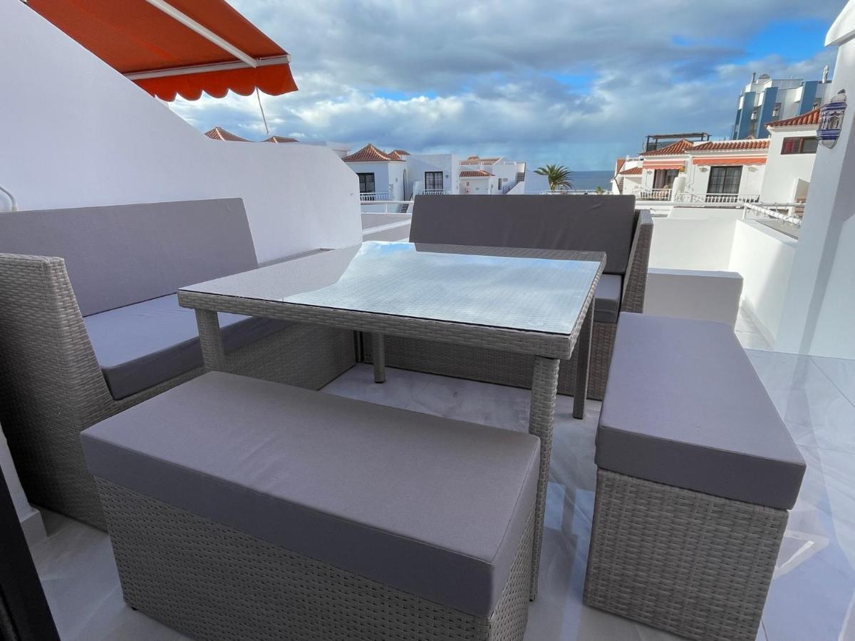 Apartament Luxury Diamond - Ocean View, Big Terraces, Air Con, Wifi Los Cristianos  Zewnętrze zdjęcie