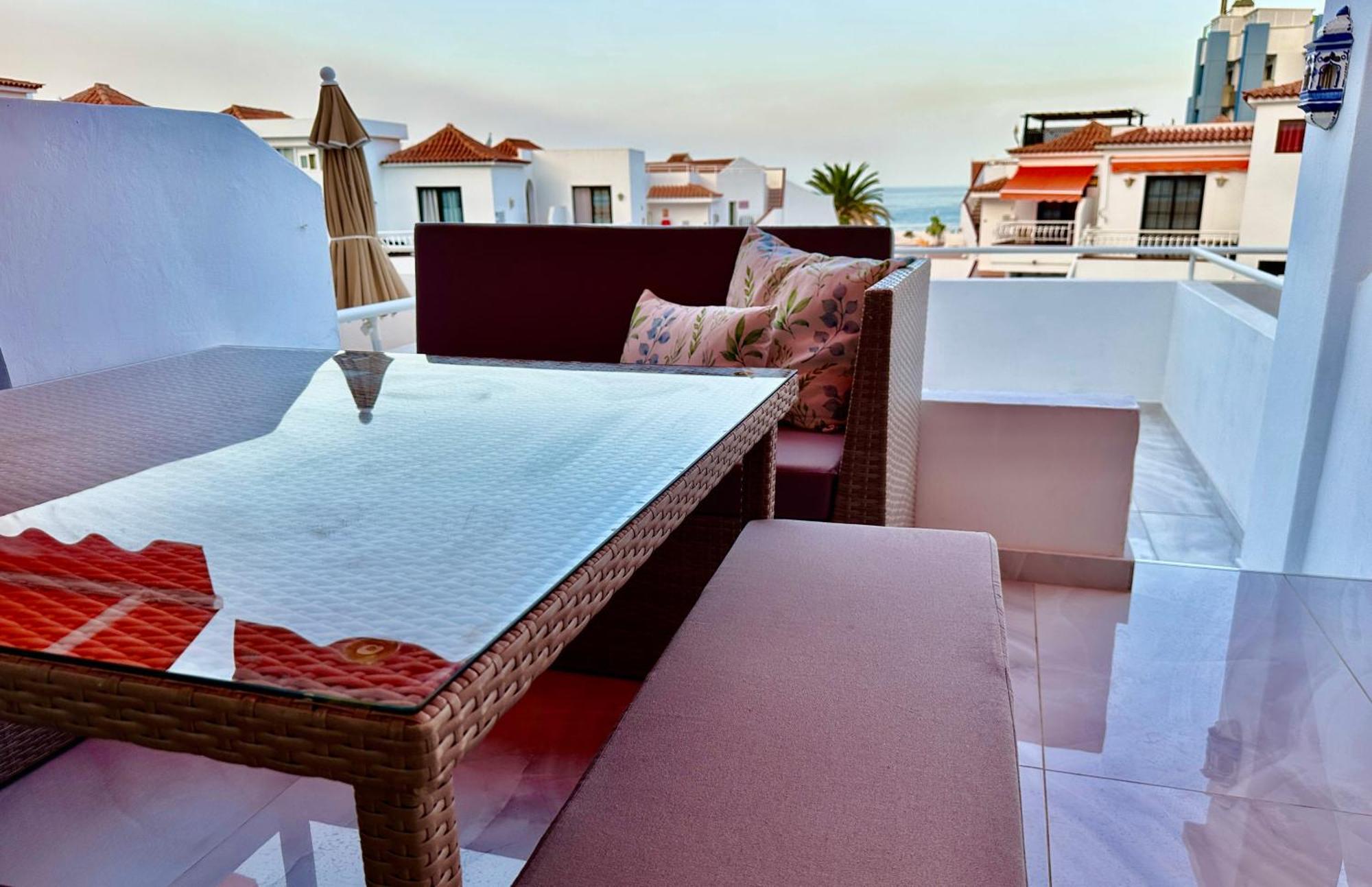 Apartament Luxury Diamond - Ocean View, Big Terraces, Air Con, Wifi Los Cristianos  Zewnętrze zdjęcie
