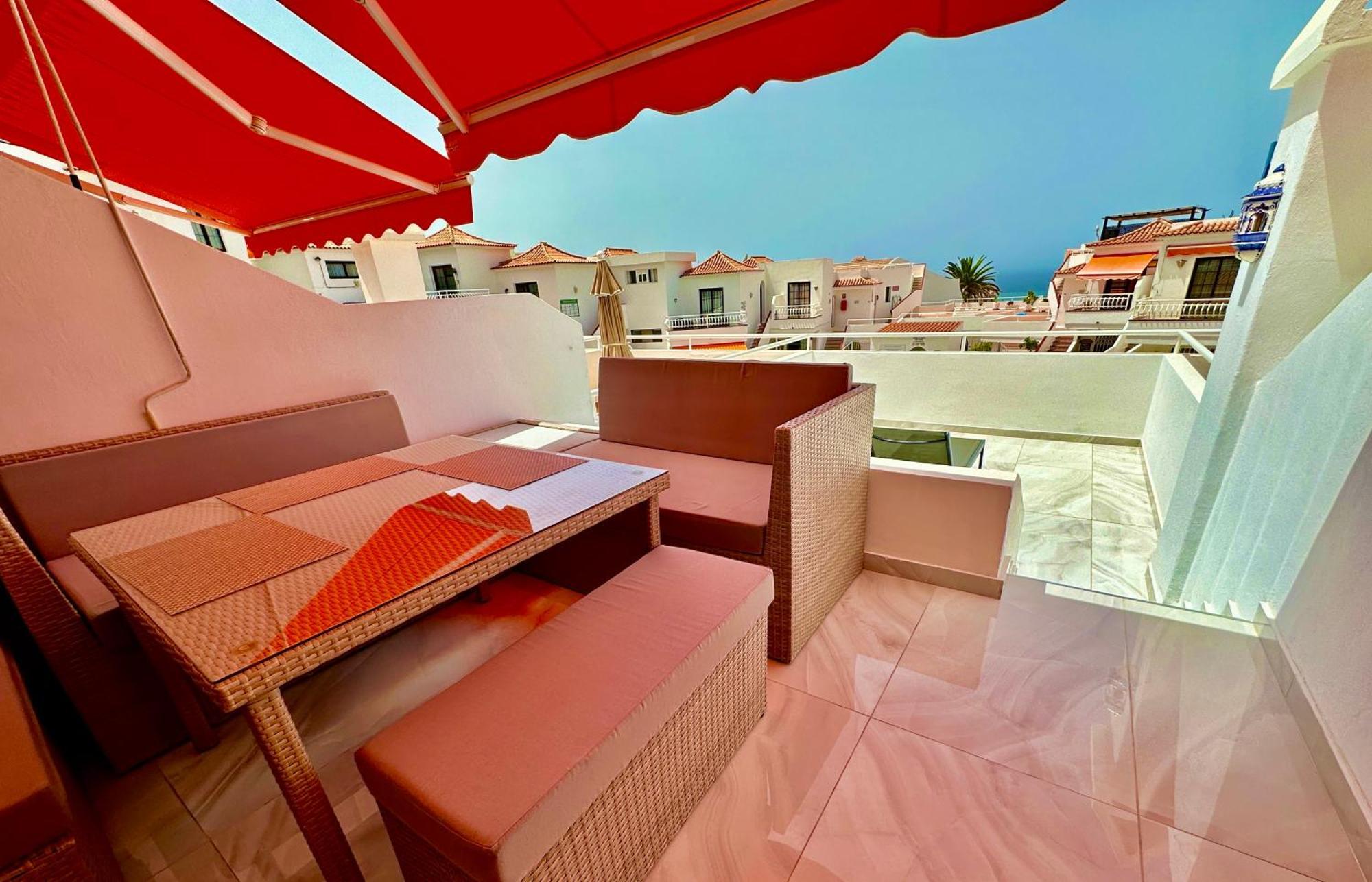 Apartament Luxury Diamond - Ocean View, Big Terraces, Air Con, Wifi Los Cristianos  Zewnętrze zdjęcie